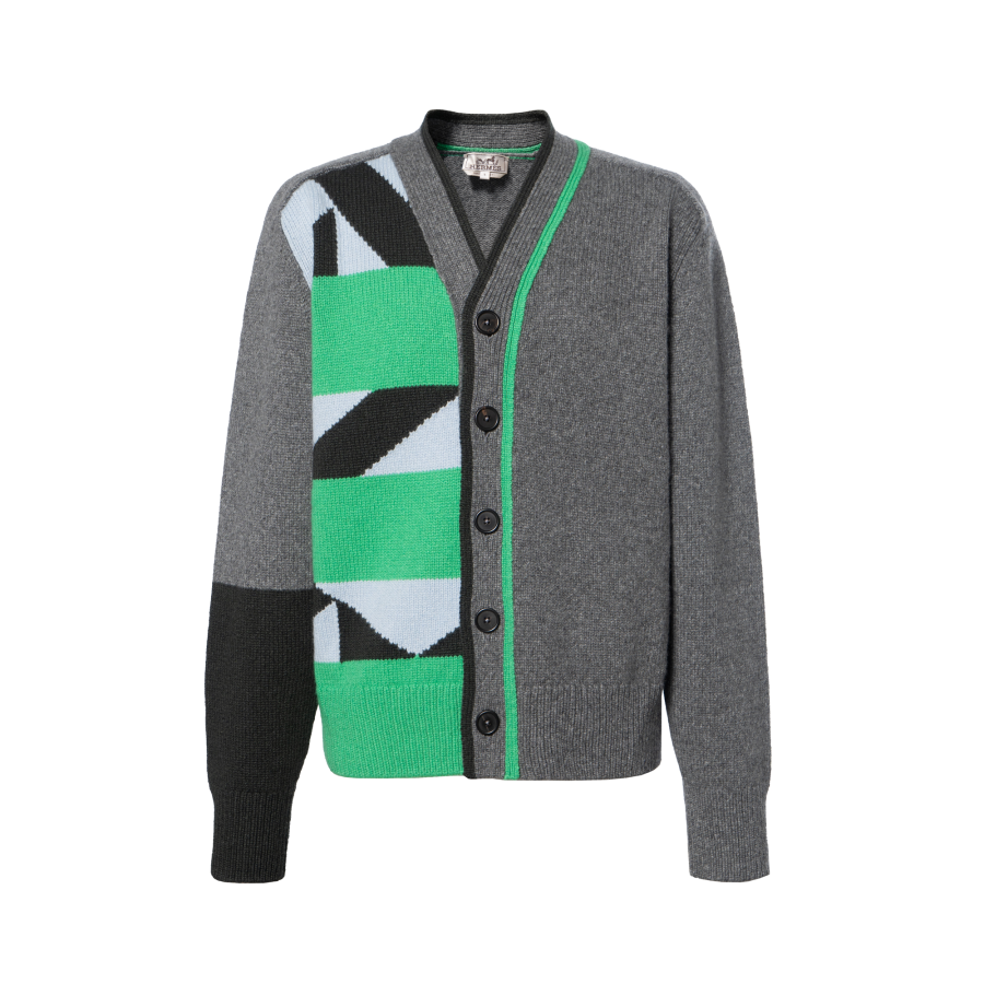 HERMES HERMES 2010s Rayures Tangram Cardigan