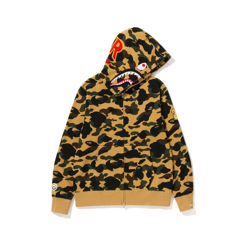 A BATHING APE Bape 1st Camo Shark Wide Full Zip Double Hoodie