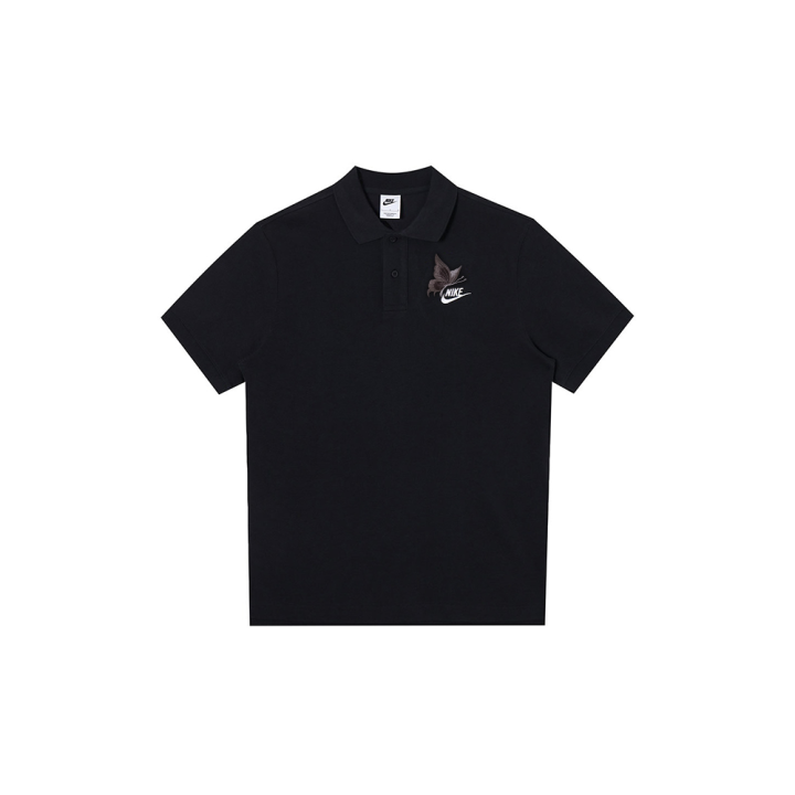Nike Nike Polo Shirts Men's Black Polo Collar Moderate Straight Fit