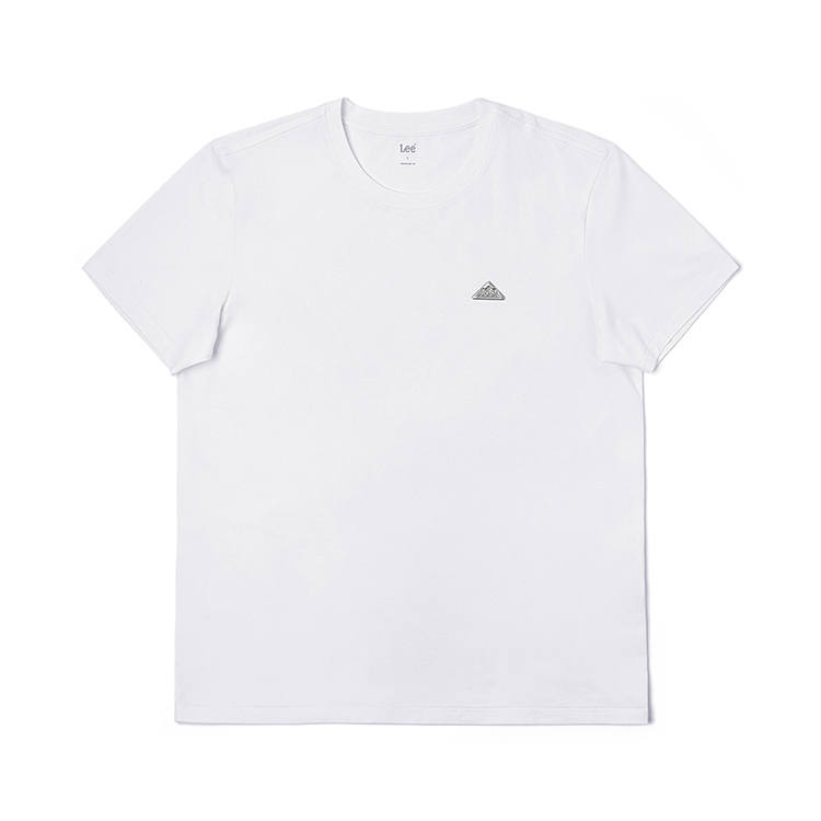 Lee T Shirts Men's White Crew Neck Moderate Straight Fit