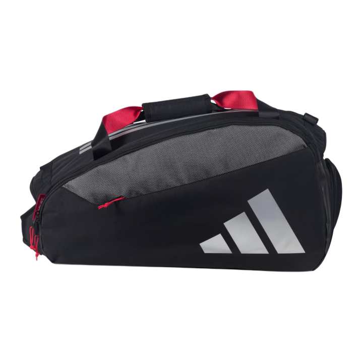 Adidas Adidas Nylon Backpack Handbag Unisex Black & Silver Metal Finish