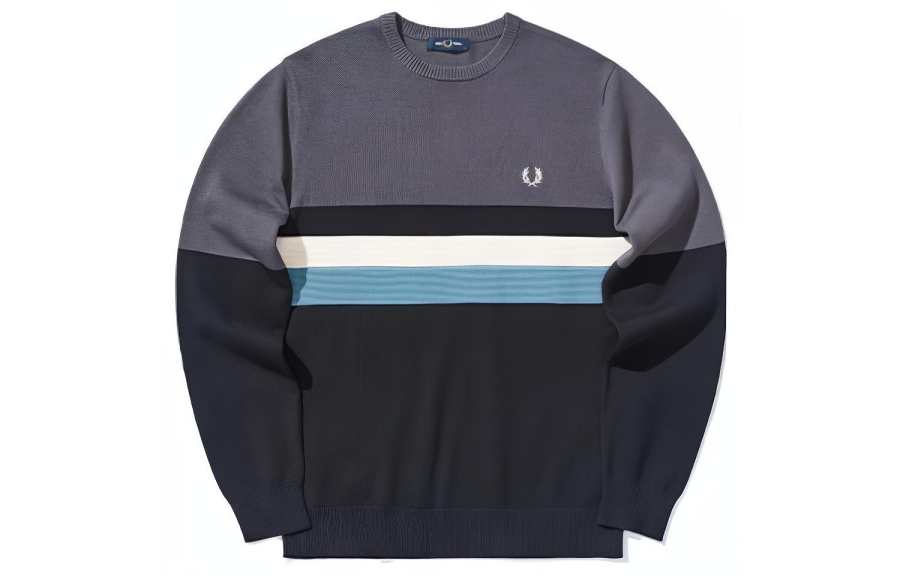FRED PERRY Knitwear Men's Gray Crew Neck Moderate Other