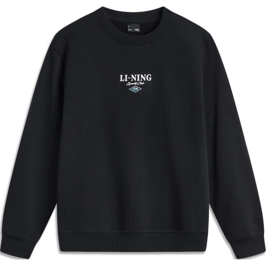 Li-Ning Li Ning Sports Lifestyle, Fashion Casual Versatile Luxury Streetwear American Vintage Letter Print Fleece Lined Thermal