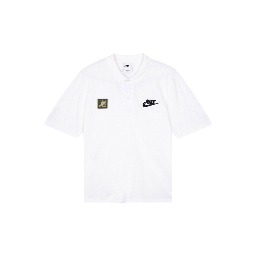 Nike Nike Polo Shirts Men's White Polo Collar Moderate Straight Fit