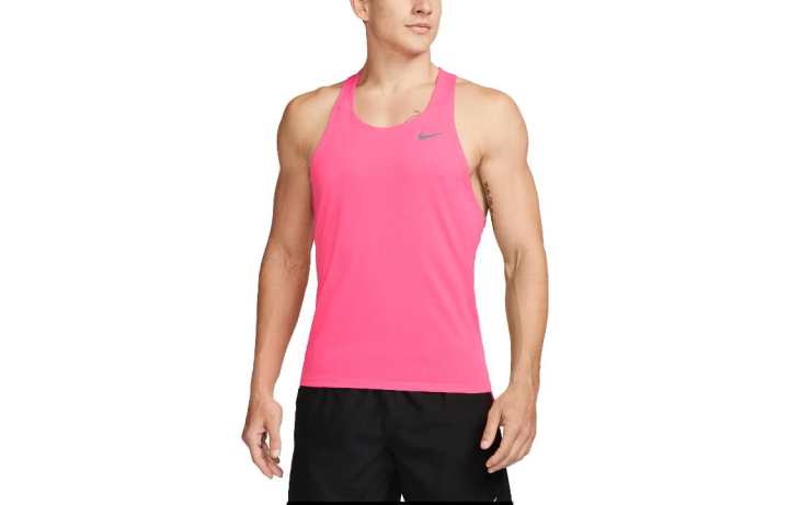 Nike Nike Tank Tops Men's Dark Pink Crew Neck Moderate Straight Fit
