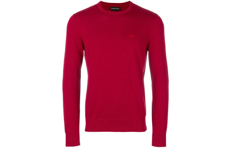 EMPORIO ARMANI Sweaters Men's Red Crew Neck Moderate Other