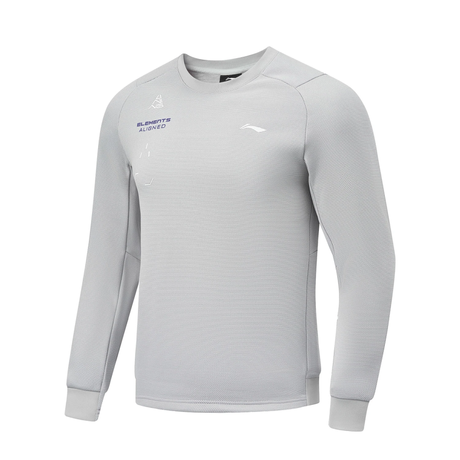 Li-Ning Li Ning Fitness Series Sweatshirt Men's Mixed Color Mist Gray