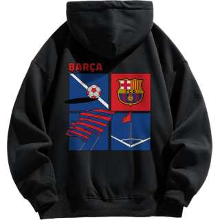 FC Barcelona Sweatshirts Unisex Hooded Moderate Regular