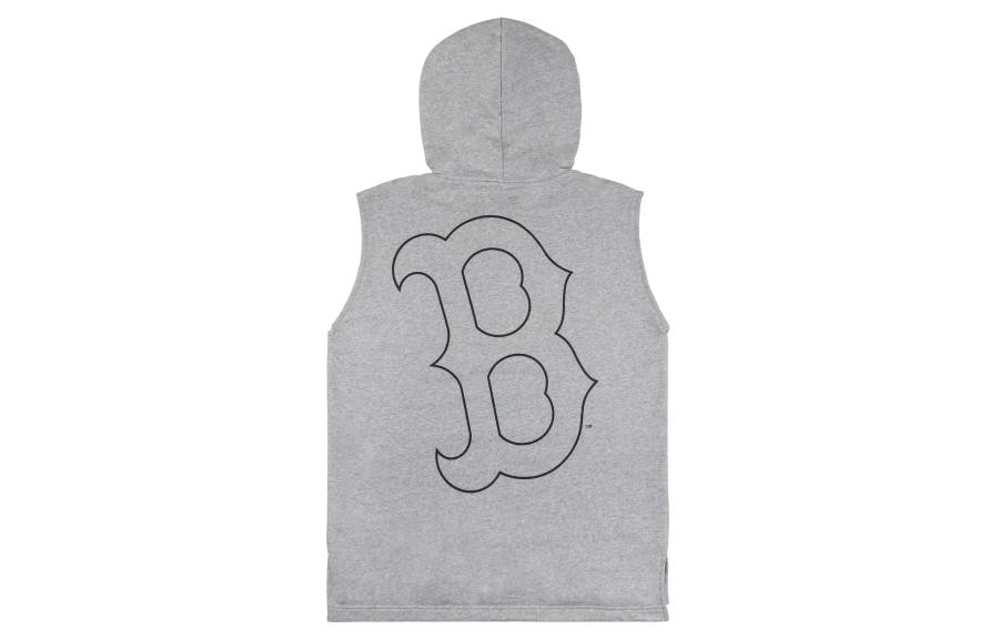 MLB Boston Red Sox Tank Tops Unisex Gray Moderate Straight Fit