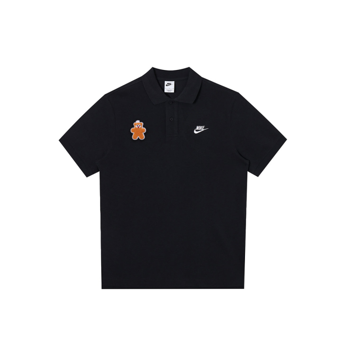 Nike Nike Polo Shirts Men's Black Polo Collar Moderate Straight Fit