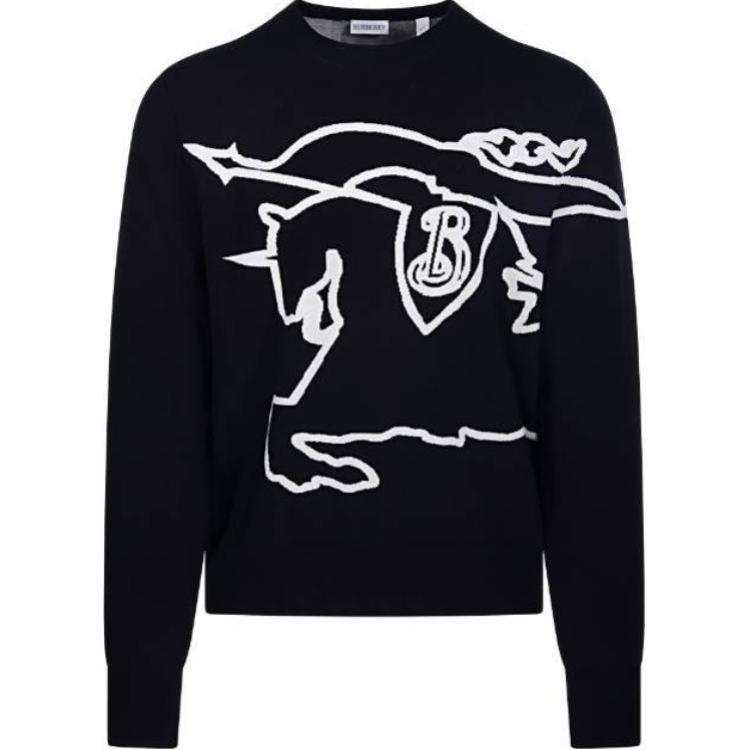 Burberry Ekd Intarsia Knit Crewneck Jumper