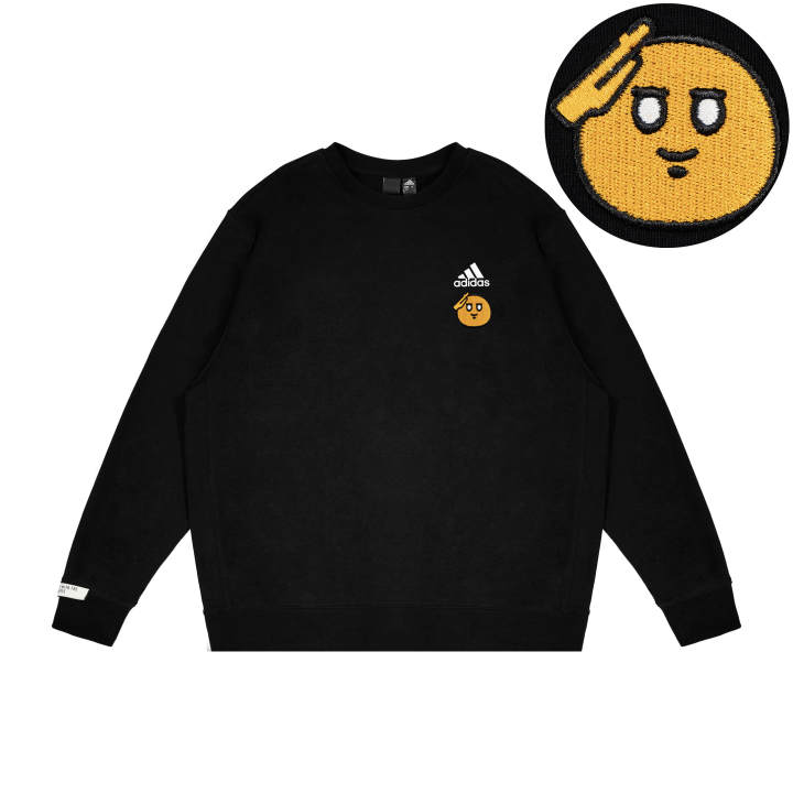 Adidas Adidas Sweatshirts Unisex Black Crew Neck Moderate Other