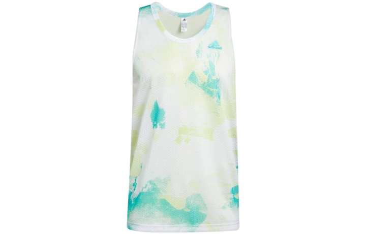 Adidas Adidas Tank Tops Men's White Crew Neck Moderate Straight Fit