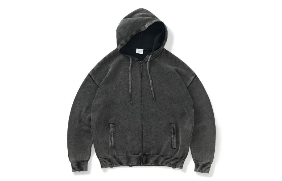 714STREET Sweaters Unisex With Hood Thickened Cardigan