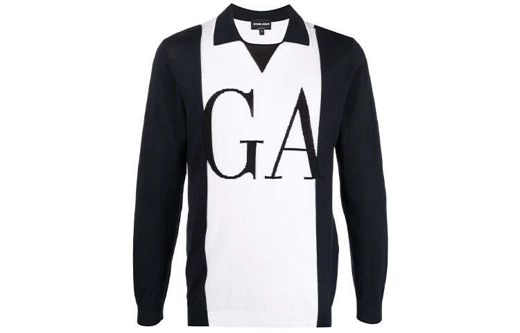 GIORGIO ARMANI AMANI Fitted Knitwear Men's Black