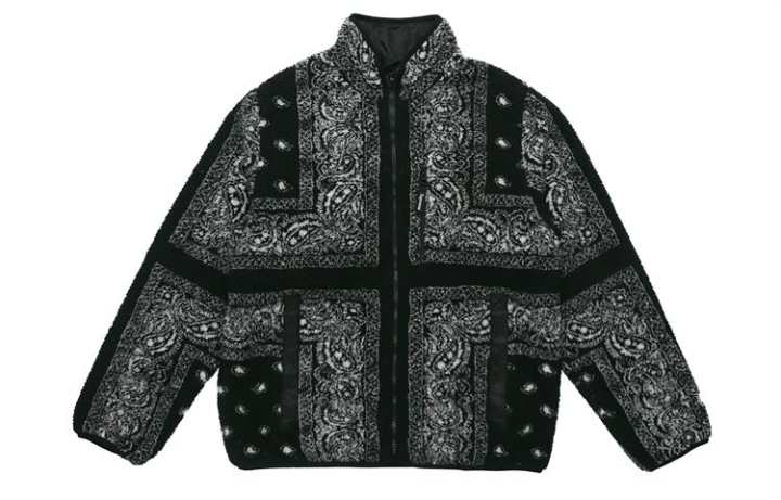 Supreme Supreme reversible bandana fleece jacket