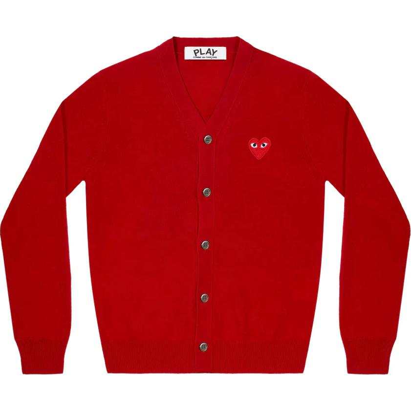 CDG Play CDG Play Sweaters Men's Red V Neck Moderate