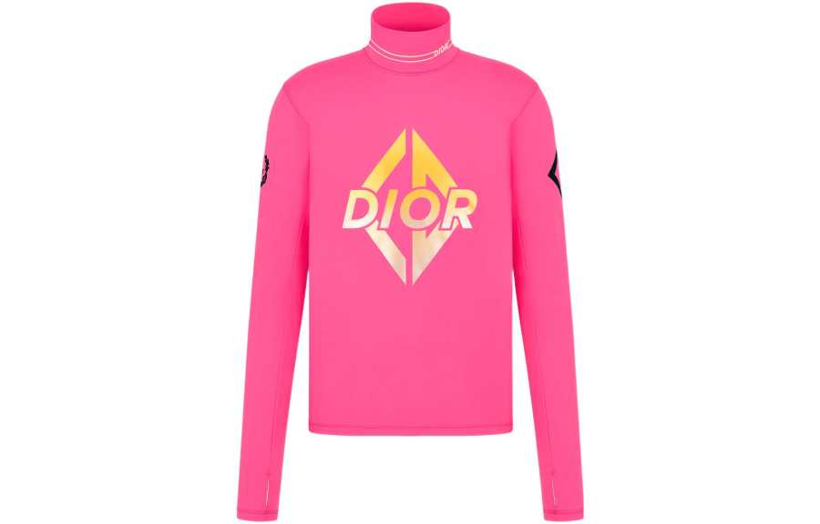 DIOR DIOR Sweaters Men's Pink Stand Collar Moderate Other