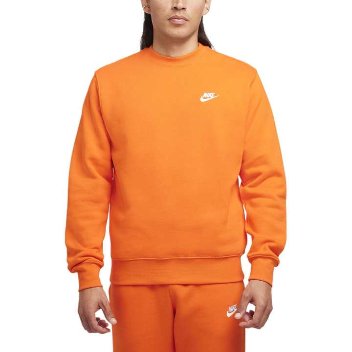 Nike Nike Sweatshirts Men's Orange Crew Neck Moderate Regular
