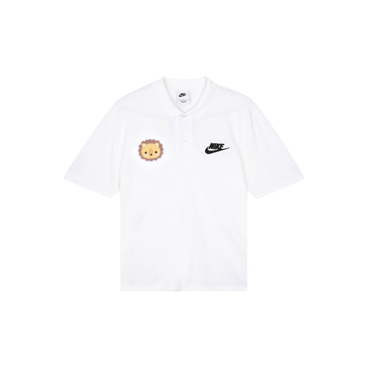 Nike Nike Polo Shirts Men's White Polo Collar Moderate Straight Fit