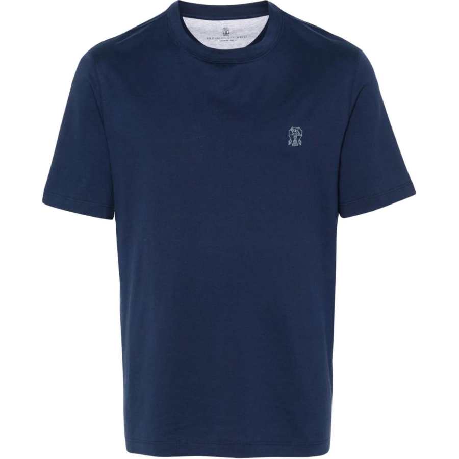 Brunello Cucinelli Logo Printed Crewneck T-Shirt