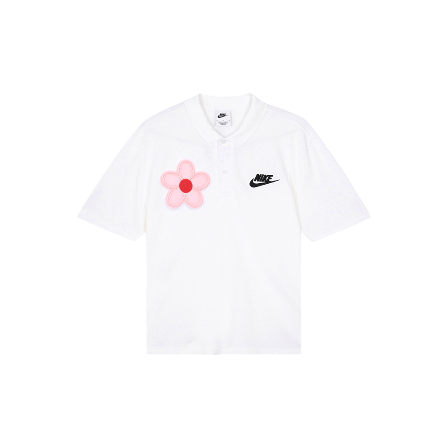 Nike Nike Polo Shirts Men's White Polo Collar Moderate Straight Fit