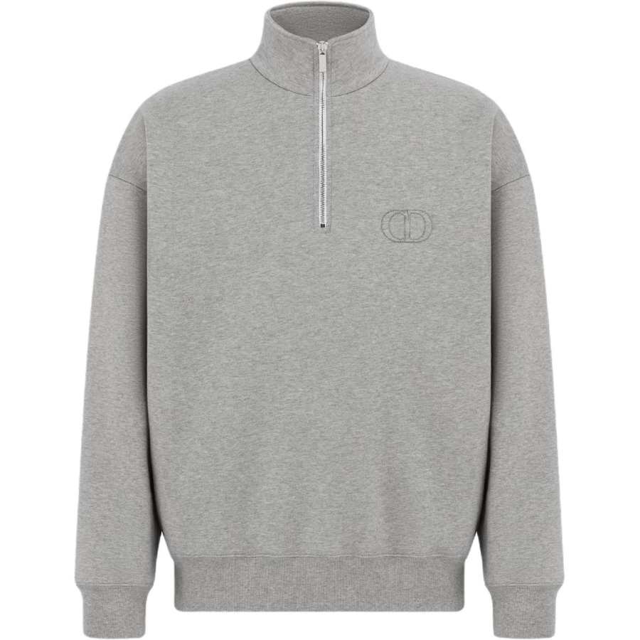 DIOR Homme High Neck Zip Detailed Sweatshirt