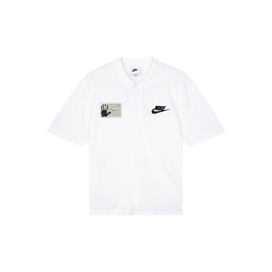 Nike Nike Polo Shirts Men's White Polo Collar Moderate Straight Fit