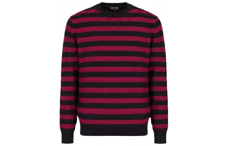 EMPORIO ARMANI FW22 Sweater Men's Black Red