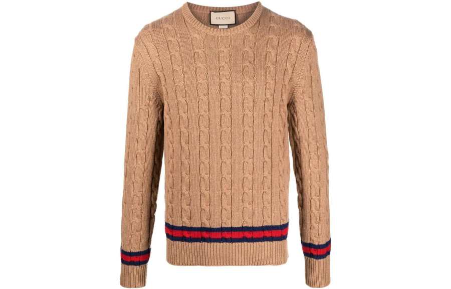 GUCCI 【Previous Season】long-sleeve cable-knit jumper