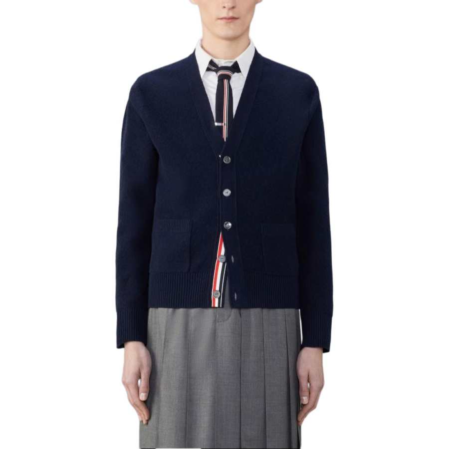 THOM BROWNE THOM BROWNE Washed Stitch Knitted Cardigan