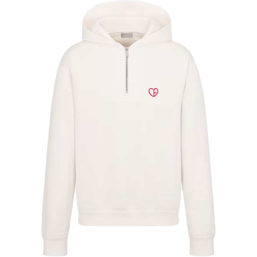 DIOR Homme Zip Detailed Long Sleeved Hoodie