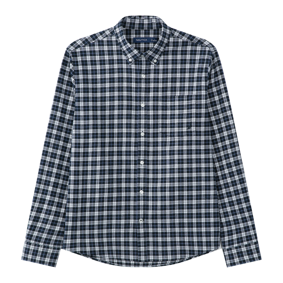 NAUTICA Shirts Men's Navy Blue Lapel Moderate Shirt