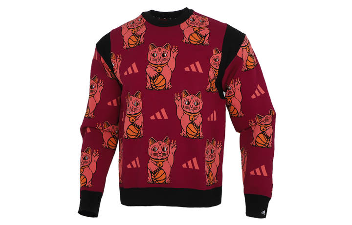 Adidas Adidas Knitwear Men's Red Crew Neck Thickened Other