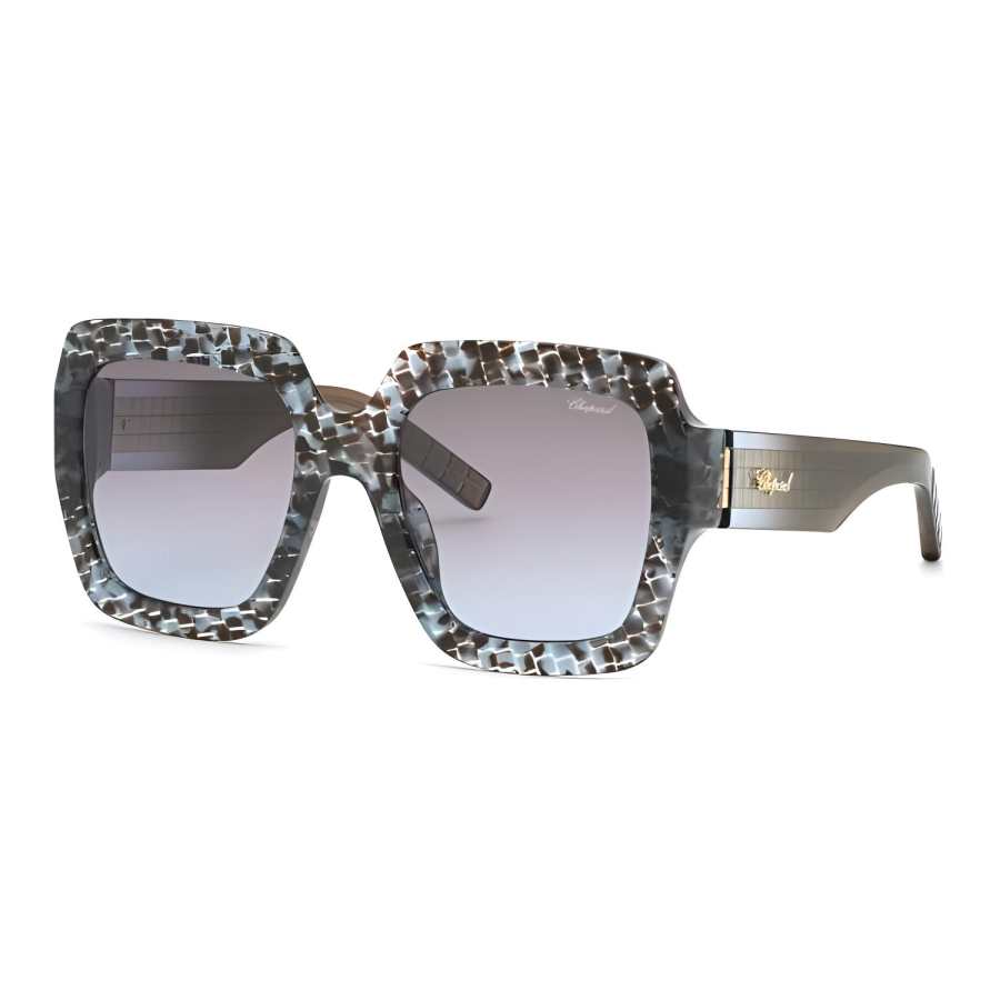 Chopard CHOPARD Acetate Rectangular Sunglasses Women's Blue