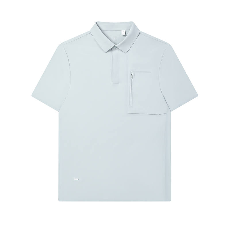 FILA Polo Shirts Men's Trapped Gray Polo Collar Moderate Straight Fit