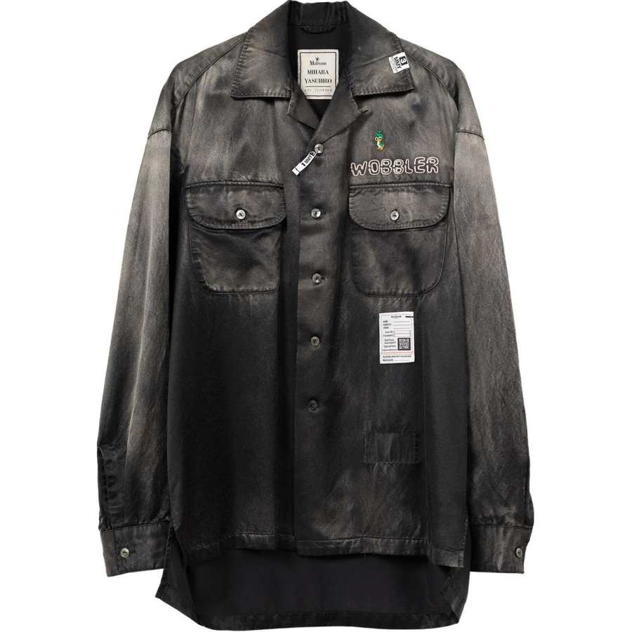 Maison Mihara Yasuhiro Bleached Satin Shirt