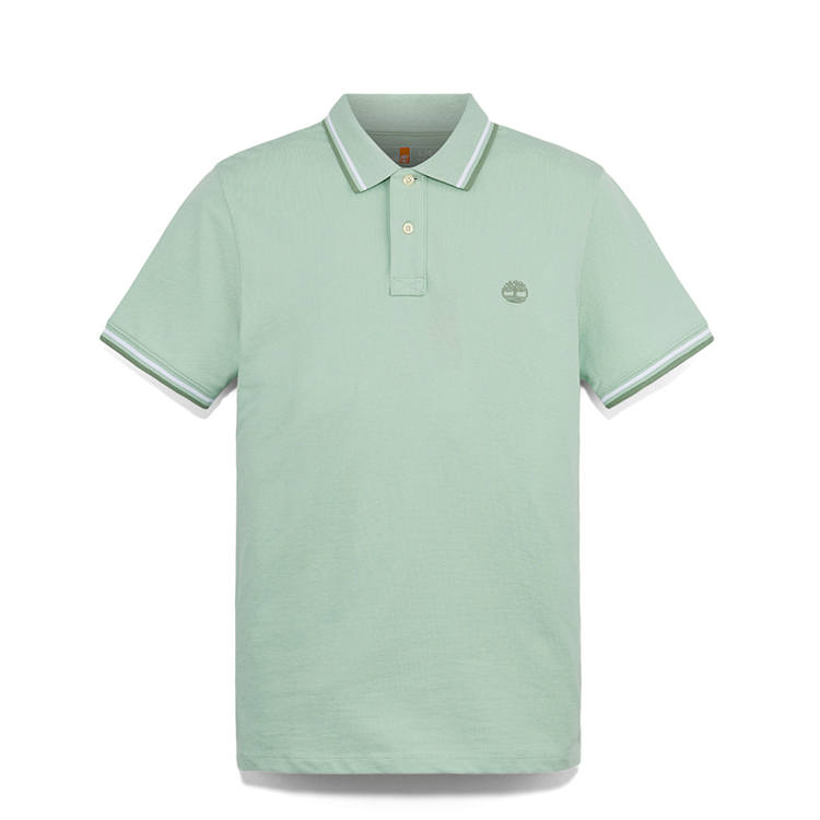 Timberland Polo Shirt Men's Embossed Green