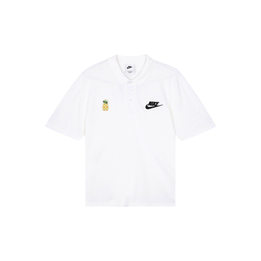 Nike Nike Polo Shirts Men's White Polo Collar Moderate Straight Fit