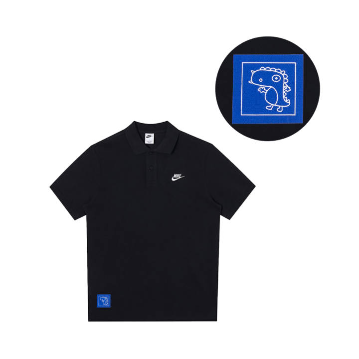 Nike Nike Polo Shirts Men's Black Polo Collar Moderate Straight Fit