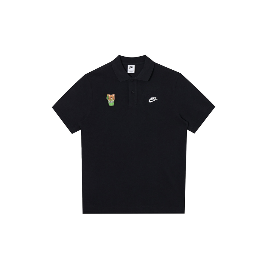 Nike Nike Polo Shirts Men's Black Polo Collar Moderate Straight Fit