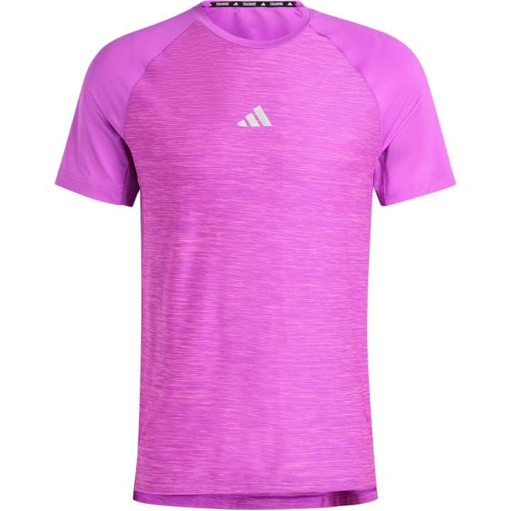 Adidas Adidas Gym+ T Shirts Men's Purple Crew Neck Moderate