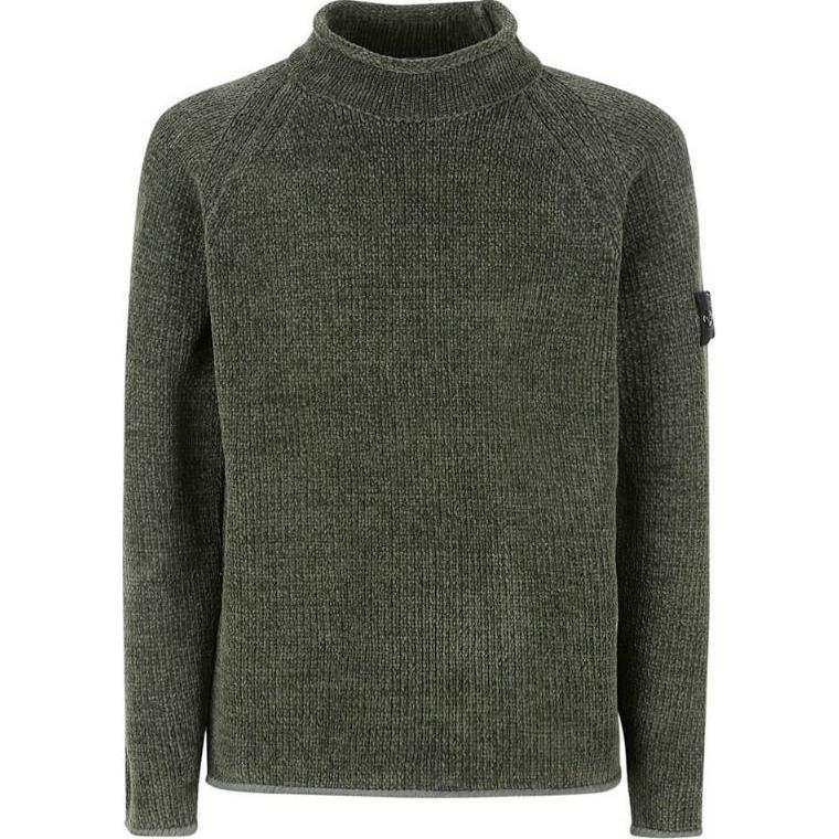 STONE ISLAND STONE ISLAND Compass Patch Mock Neck Jumper
