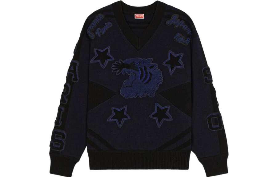 KENZO KENZO Sweaters Unisex Black V Neck Moderate