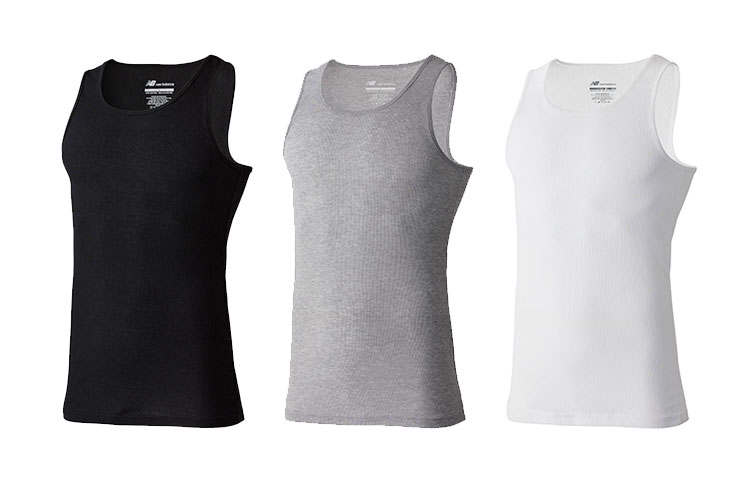New Balance New Balance Tank Tops Men's 1 Set 3 Pack White+Gray+Black Crew Neck Racerback