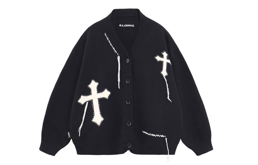 ICONS Lab Knitwear Unisex V Neck Moderate Cardigan