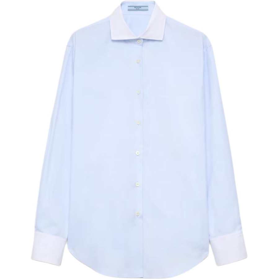 PRADA PRADA Logo Embroidered Button Up Shirt