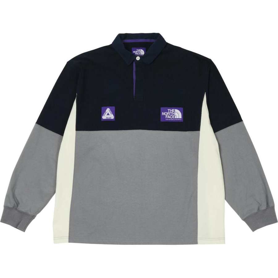 PALACE X The North Face Purple Label High Bulky Rugby Shirt