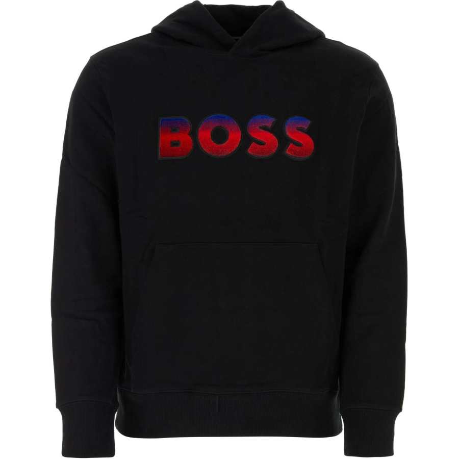 HUGO BOSS Gradient Logo-Printed Regular Fit Hoodie