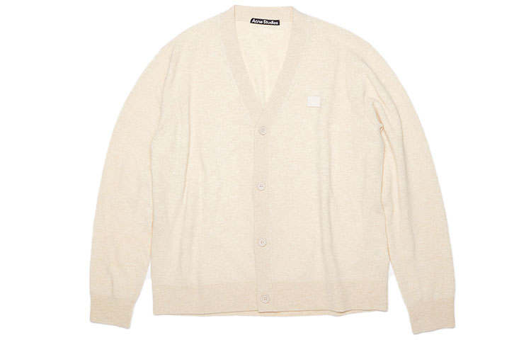 Acne Studios Acne Studios Logo Patch V Neck Knitted Cardigan